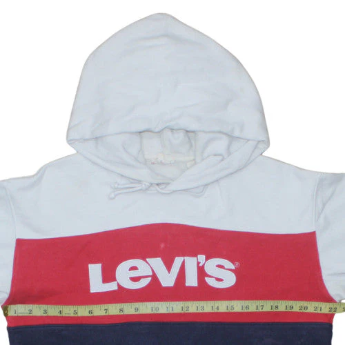 Levi's Men's Multicoloured Pullover Hoodie M Logo Fleece Sweatshirt - Image 3