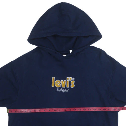 Levi's Men's Navy Blue Relaxed Fit Pullover Hoodie Size L - Image 2