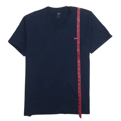 Levi's Men's Navy Blue V-Neck Cotton T-Shirt XL Standard Fit - Image 3