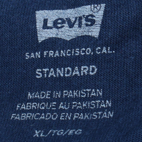 Levi's Men's Navy Blue V-Neck Cotton T-Shirt XL Standard Fit - Image 5