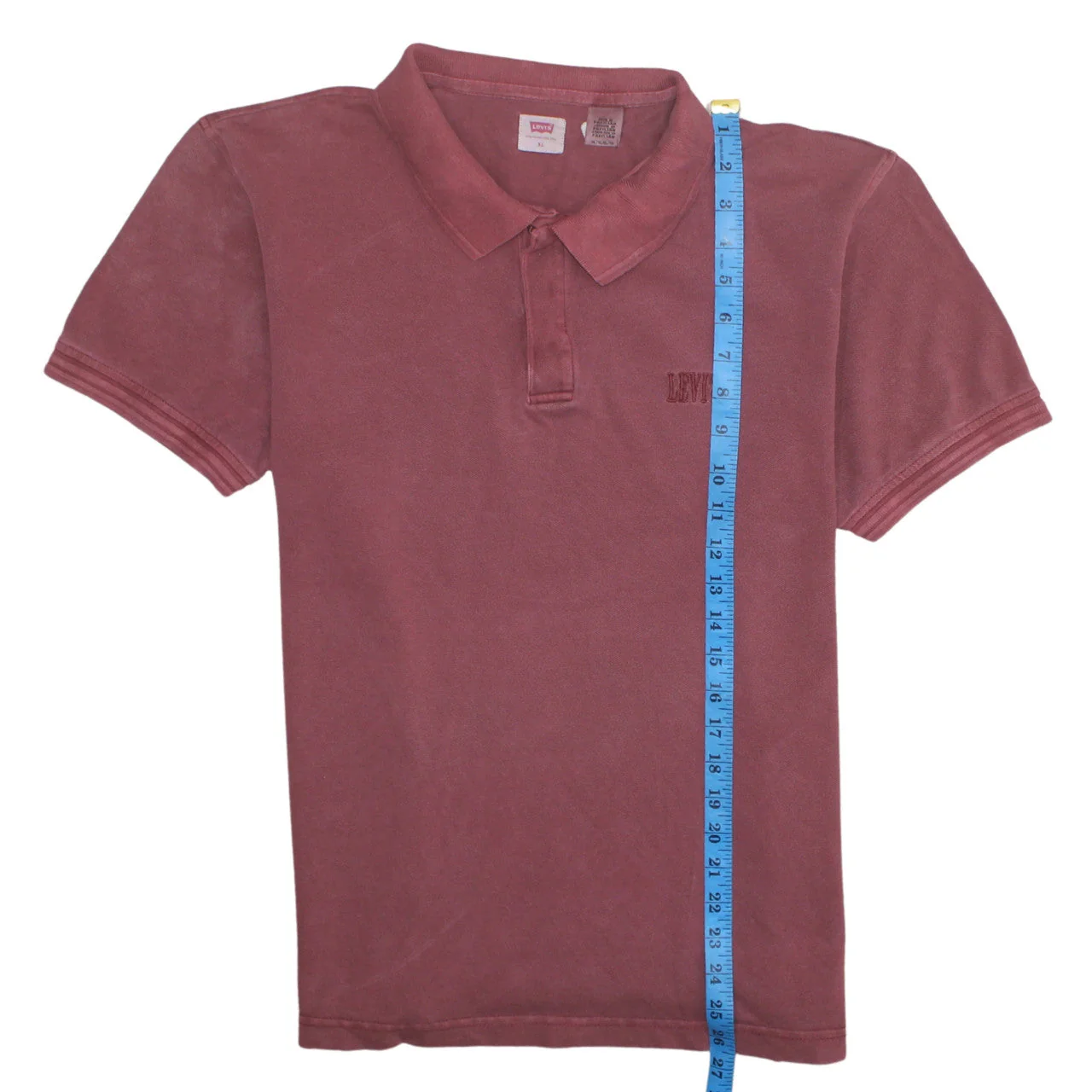 Levi's Men's Red Cotton Short Sleeve Polo Shirt XL - Image 2