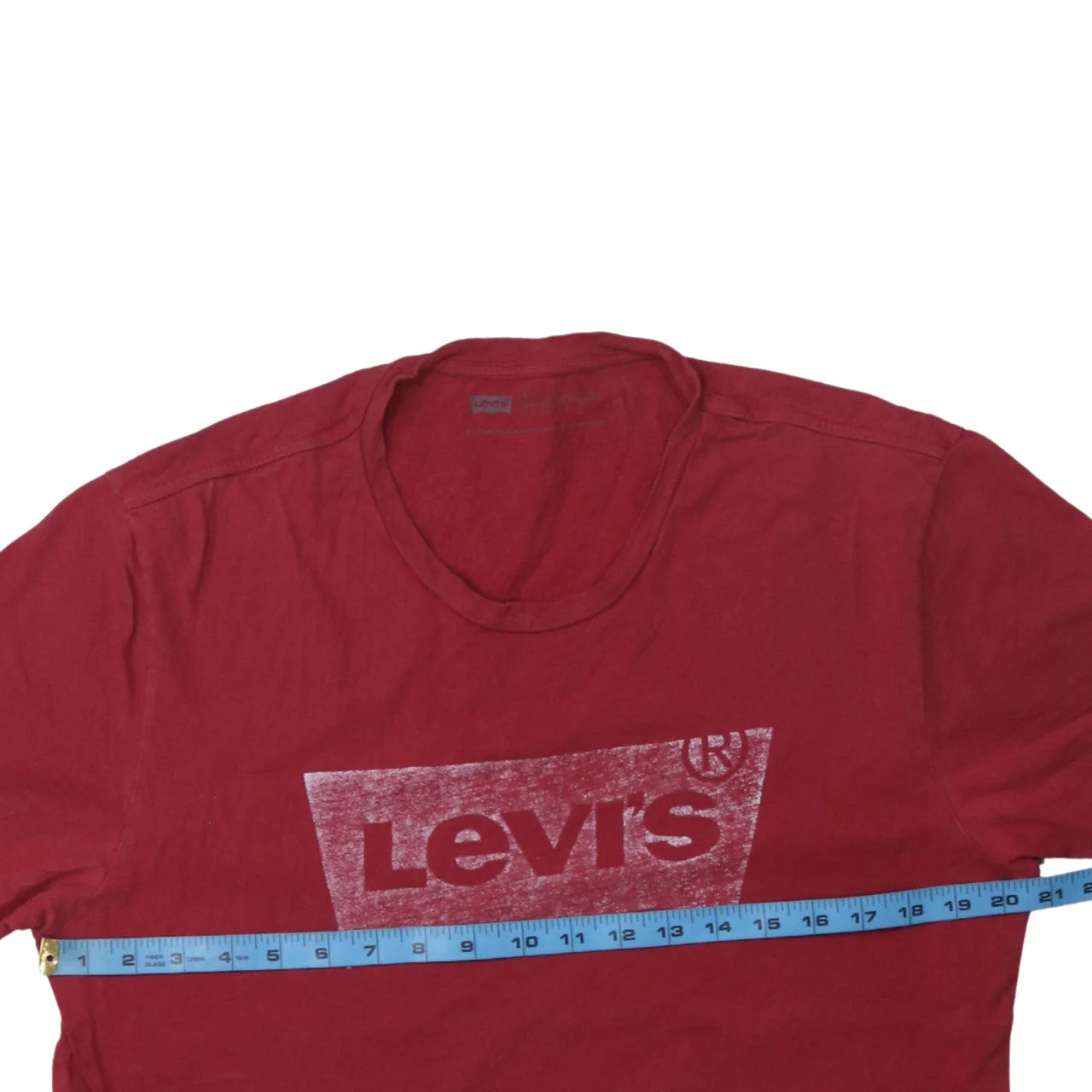 Levi's Men's Red Graphic Logo Crew Neck T-Shirt Size L - Image 3
