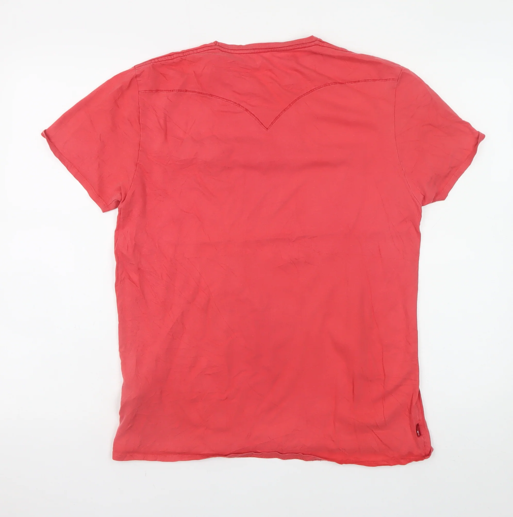 Levi's Mens Red Graphic Logo T-Shirt Size M Crew Neck Short Sleeve - Image 3