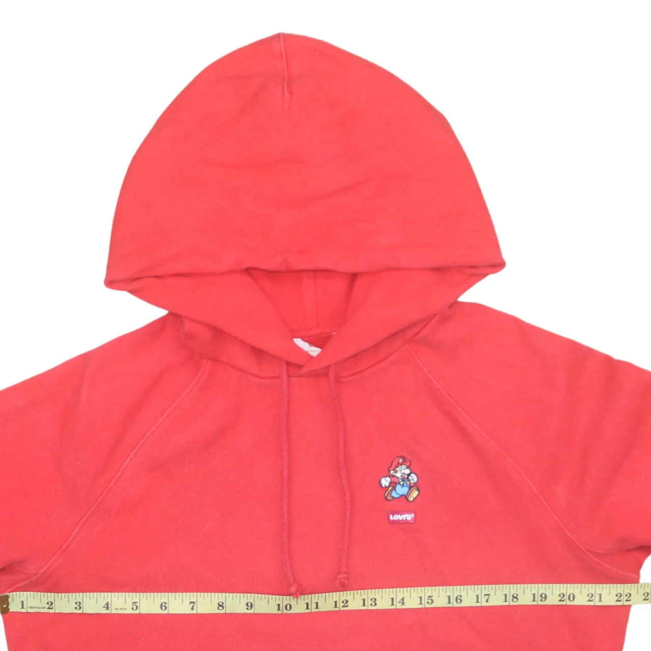 Levi's Men's Red Mario Embroidered Pullover Hoodie Size S - Image 3