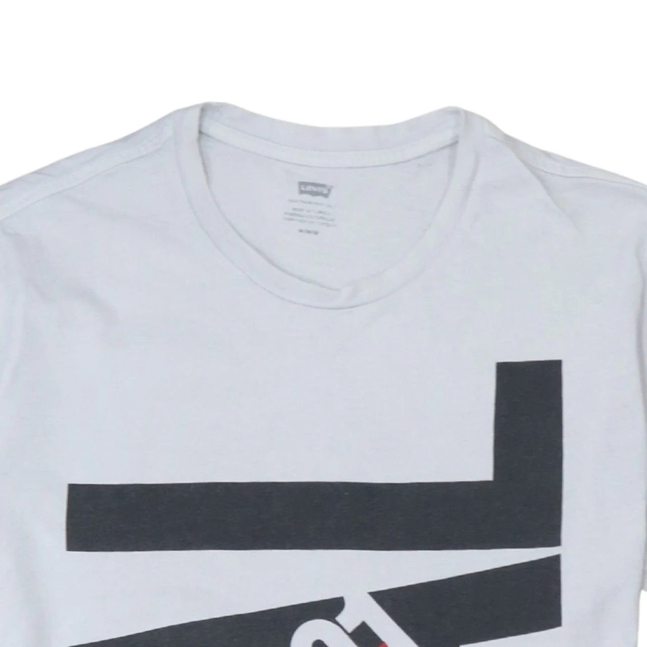 Levi's Men's White Graphic Print Crew Neck Cotton T-Shirt M - Image 8
