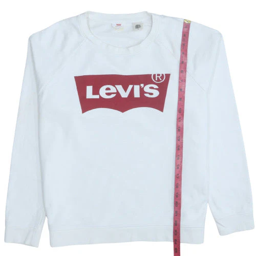 Levi's Men's White L Crew Neck Graphic Logo Pullover Sweatshirt - Image 3