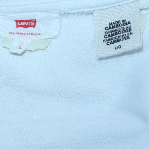 Levi's Men's White L Crew Neck Graphic Logo Pullover Sweatshirt - Image 5