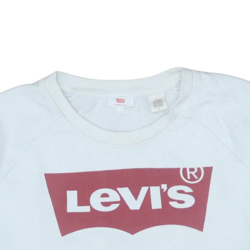 Levi's Men's White Medium Logo Crew Neck Pullover Sweatshirt - Image 8