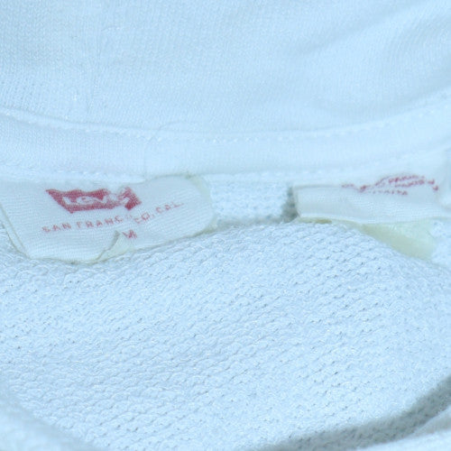 Levi's Men's White Pullover Hoodie M Graphic Logo Sweatshirt - Image 6