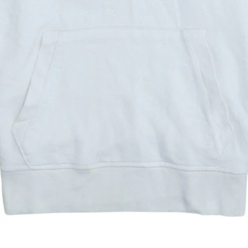 Levi's Men's White Pullover Hoodie M Logo Fleece Sweatshirt - Image 8