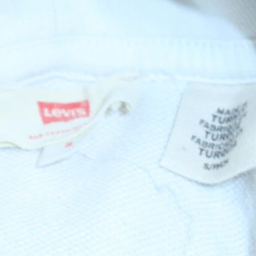 Levi's Men's White Pullover Hoodie S Regular Fit Graphic Fleece - Image 5