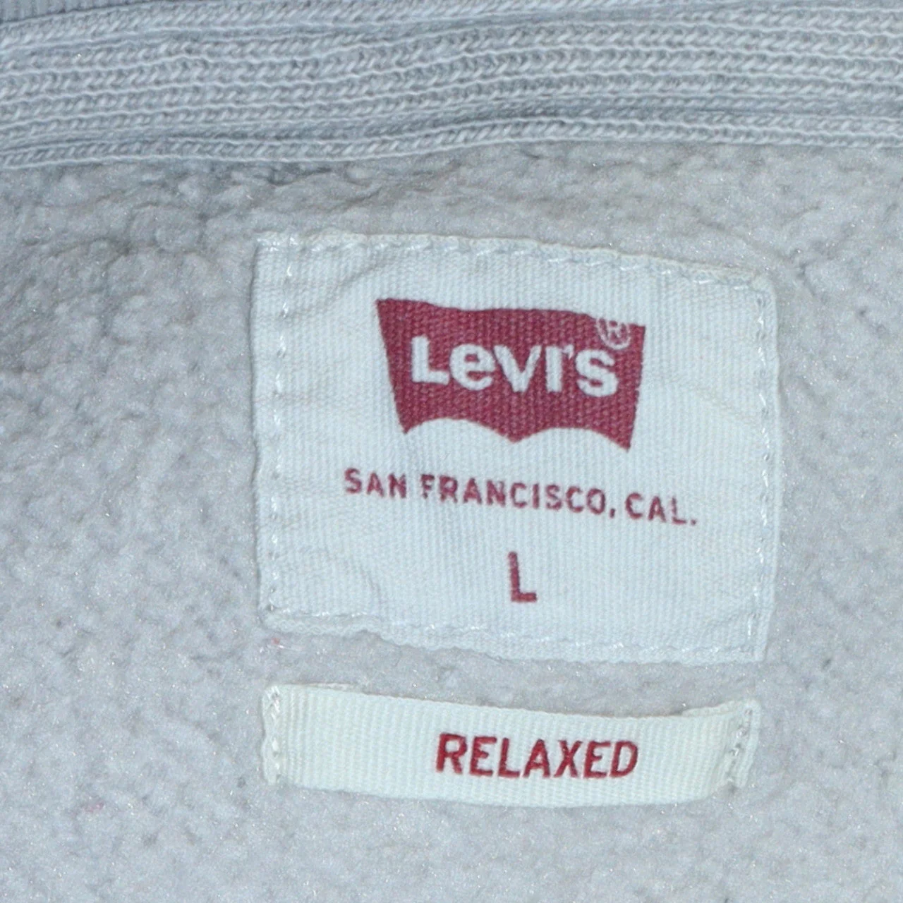 Levi's Men's White Relaxed Fit Pullover Hoodie Size L - Image 5
