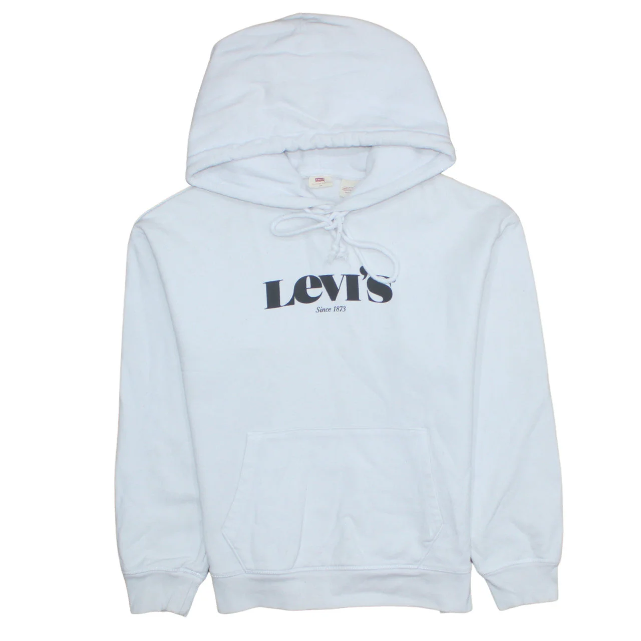 Levi's Men's White XS Pullover Hoodie with Logo Print