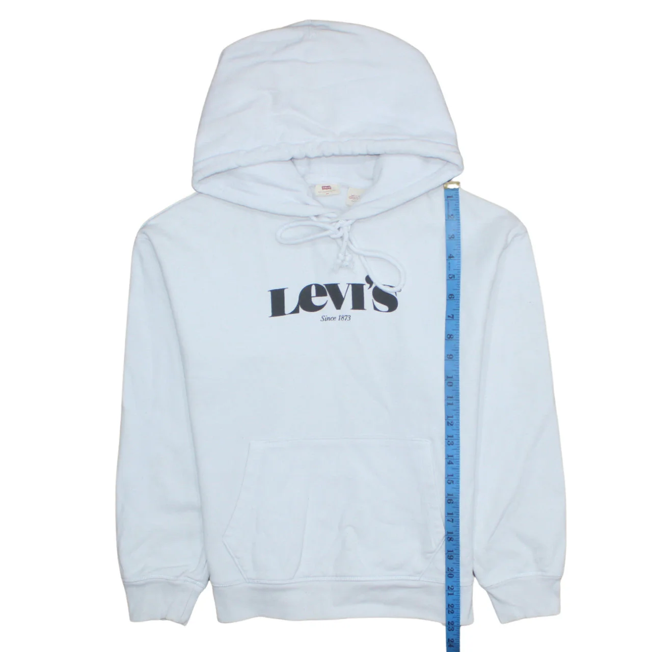 Levi's Men's White XS Pullover Hoodie with Logo Print - Image 2