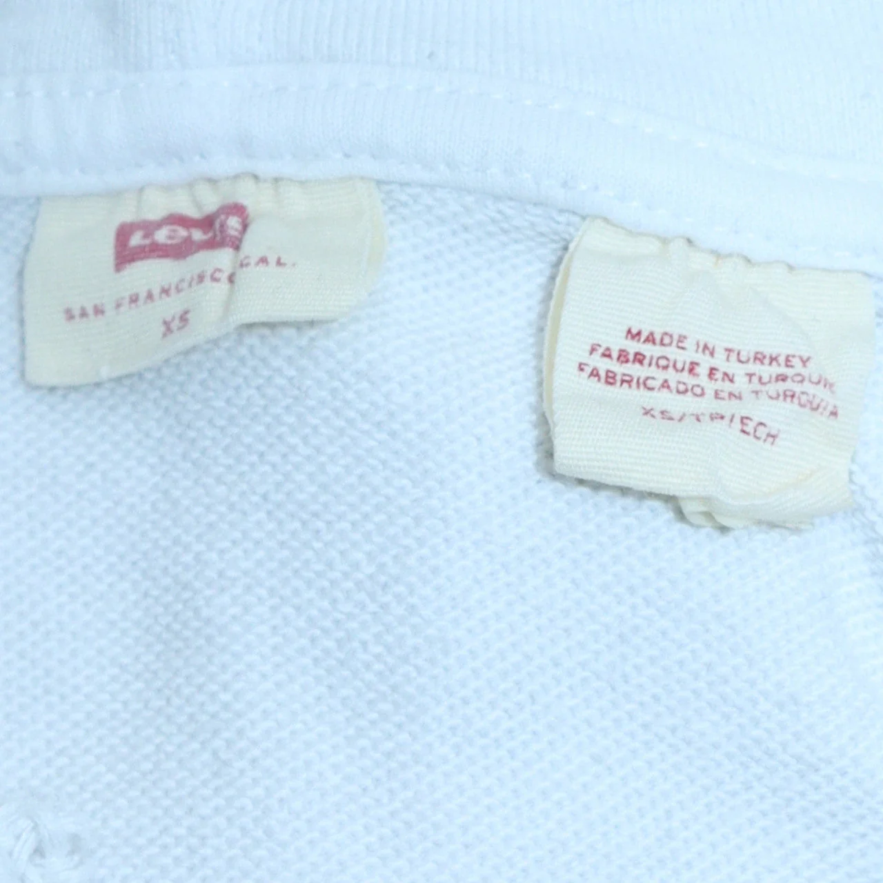 Levi's Men's White XS Pullover Hoodie with Logo Print - Image 6