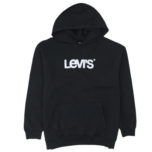 Levi's Women Black XL Relaxed Pullover Hoodie Cotton Blend