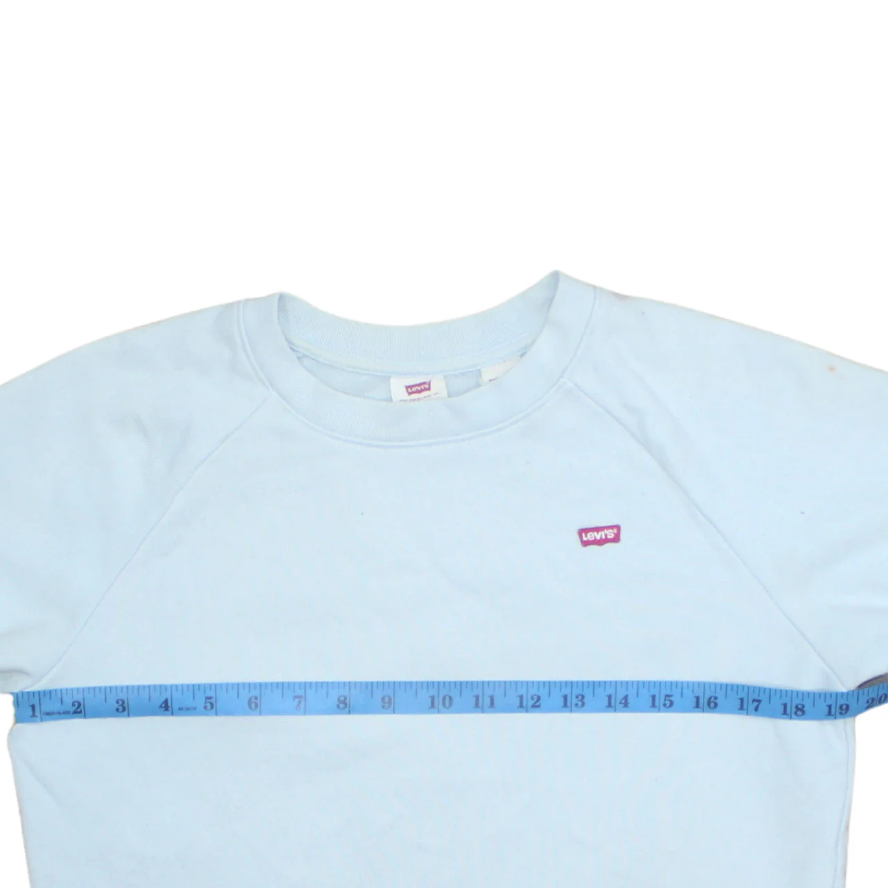 Levi's Women Light Blue XS Crew Neck Pullover Sweatshirt - Image 3