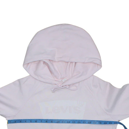 Levi's Women Pink Pullover Hoodie Size S Cotton Regular Fit - Image 2
