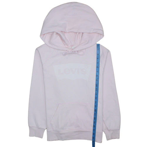 Levi's Women Pink Pullover Hoodie Size S Cotton Regular Fit - Image 3