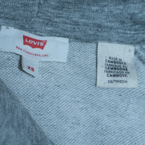 Levi's Women’s Grey Pullover Hoodie XS Logo Graphic Casual Sweatshirt - Image 5