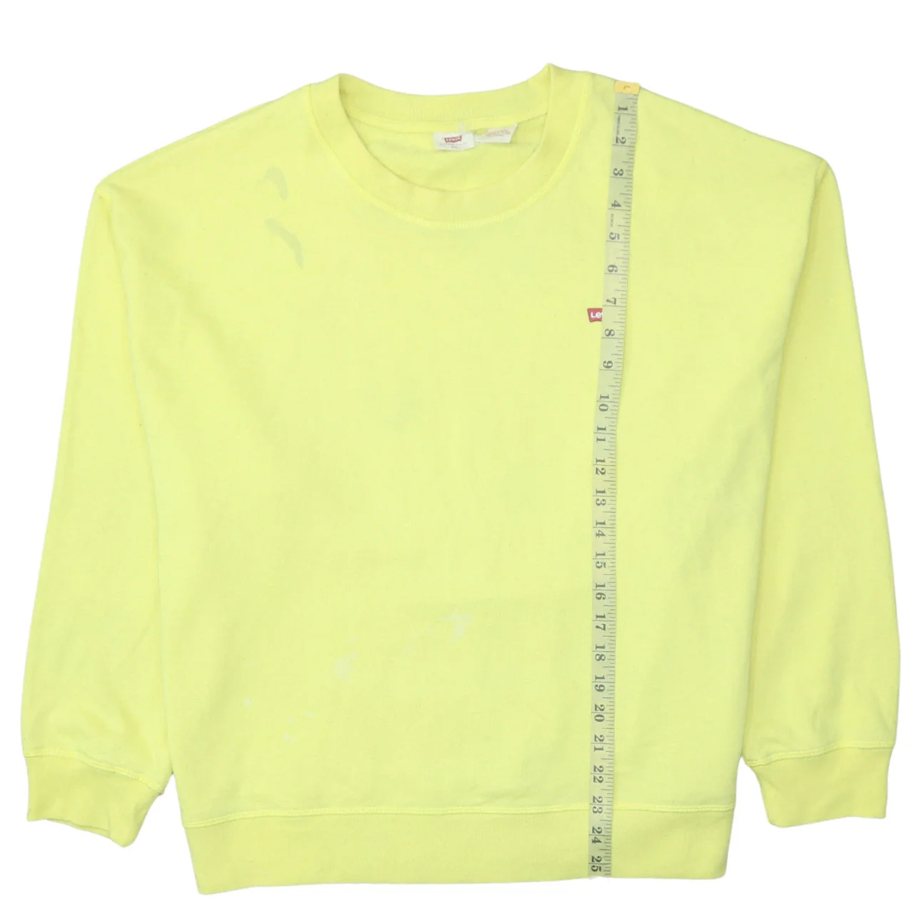 Levi's Women Yellow Crew Neck Long Sleeve Pullover Sweatshirt XXL - Image 2