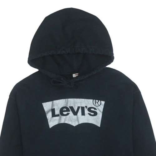 Levi's Women's Black L Pullover Hoodie with Logo Front - Image 6