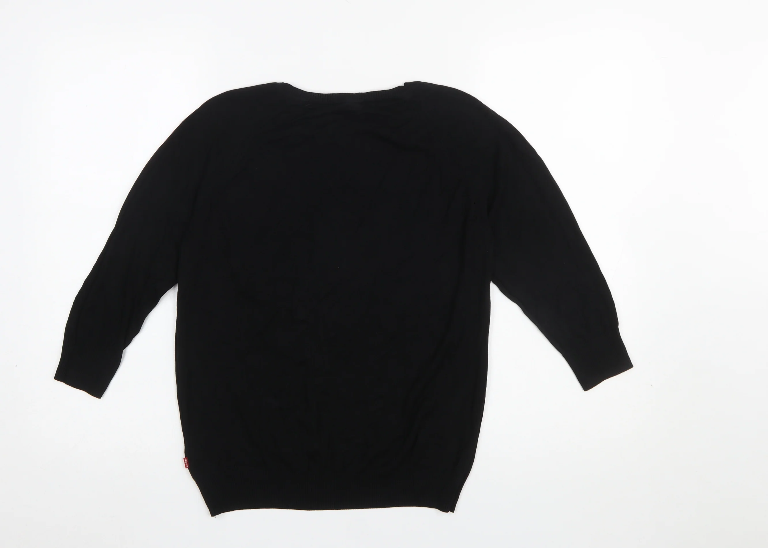 Levi's Womens Black Large Crew Neck Viscose Pullover Jumper - Image 3