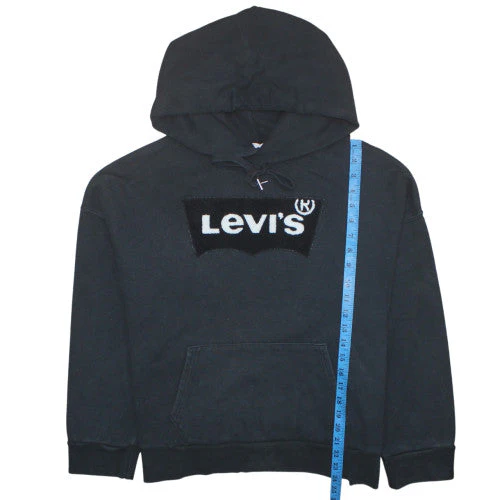 Levi's Women's Black Small Pullover Hoodie with Logo Front - Image 2