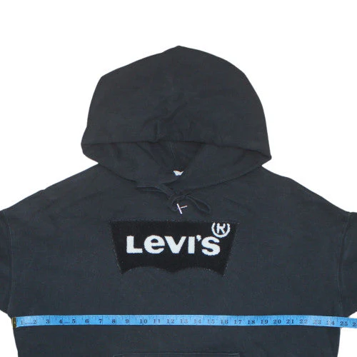 Levi's Women's Black Small Pullover Hoodie with Logo Front - Image 3