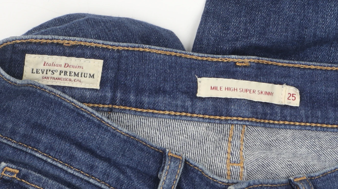 Levi's Women's Blue 25 Mile High Super Skinny High Rise Jeans - Image 5