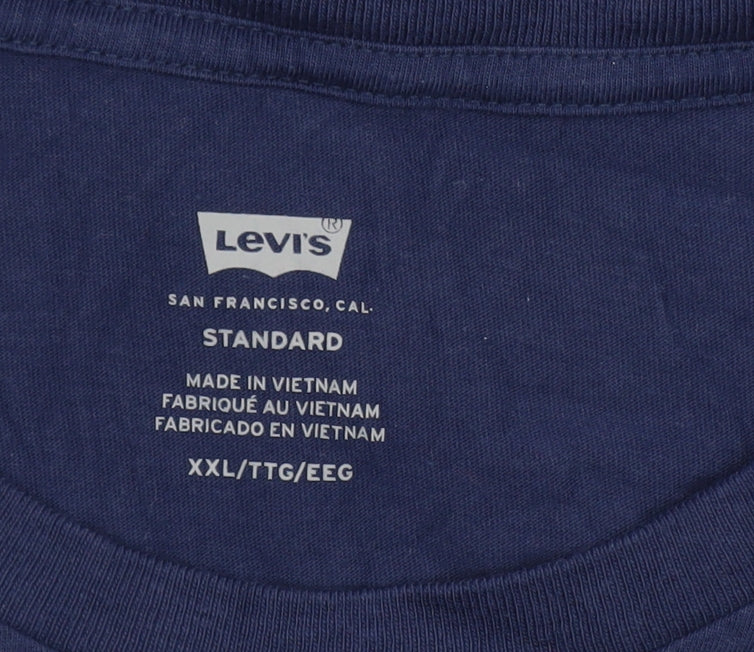 Levi's Women's Blue 2XL Basic Crew Neck Cotton T-Shirt - Image 5