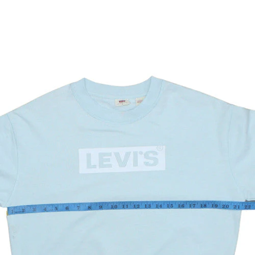 Levi's Women's Blue Logo Crew Neck Pullover Sweatshirt M - Image 2