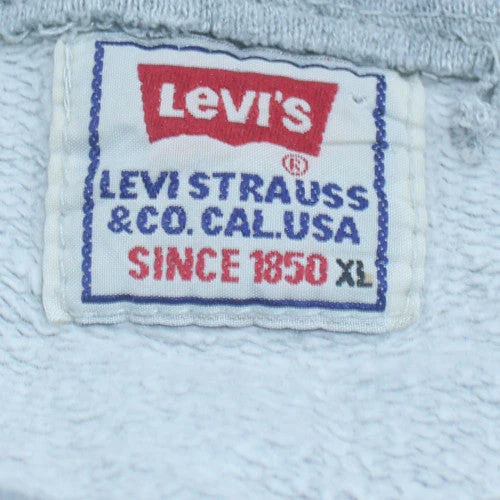 Levi's Women's Grey Crew Neck Pullover Sweatshirt XL USA Logo - Image 5