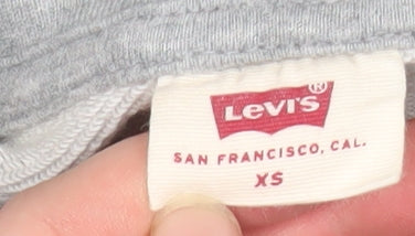 Levi's Women's Grey Floral Pullover Hoodie XS - Image 4