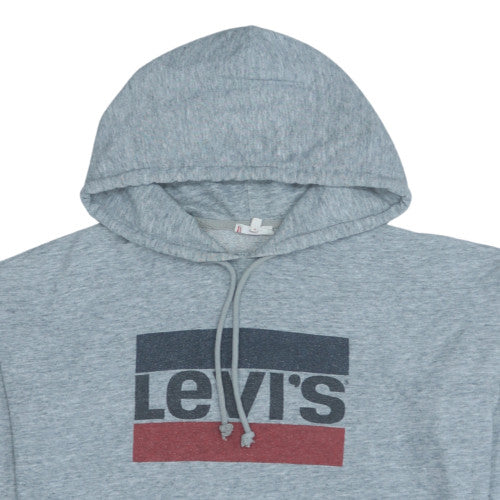 Levi's Womens Grey Small Pullover Hoodie with Logo Print - Image 8
