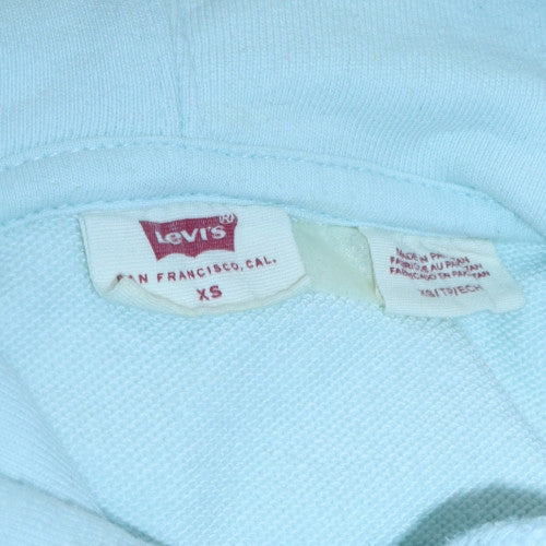 Levi's Women's Light Blue Pullover Hoodie XS Cotton Logo Casual - Image 6