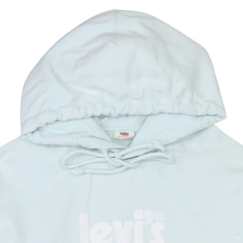 Levi's Women's Light Blue Pullover Hoodie XS Cotton Logo Casual - Image 7