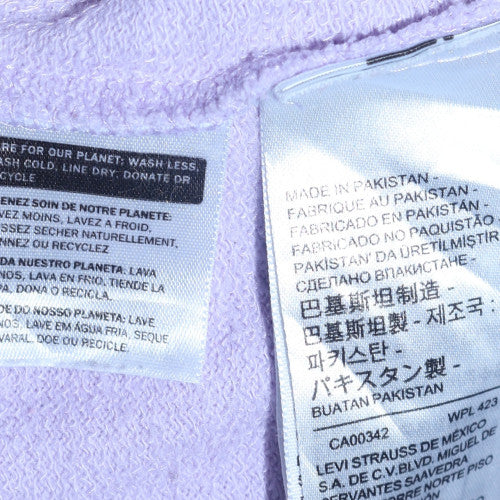 Levi's Women's Lilac Pullover Hoodie XS Logo Design Casual Cotton - Image 5