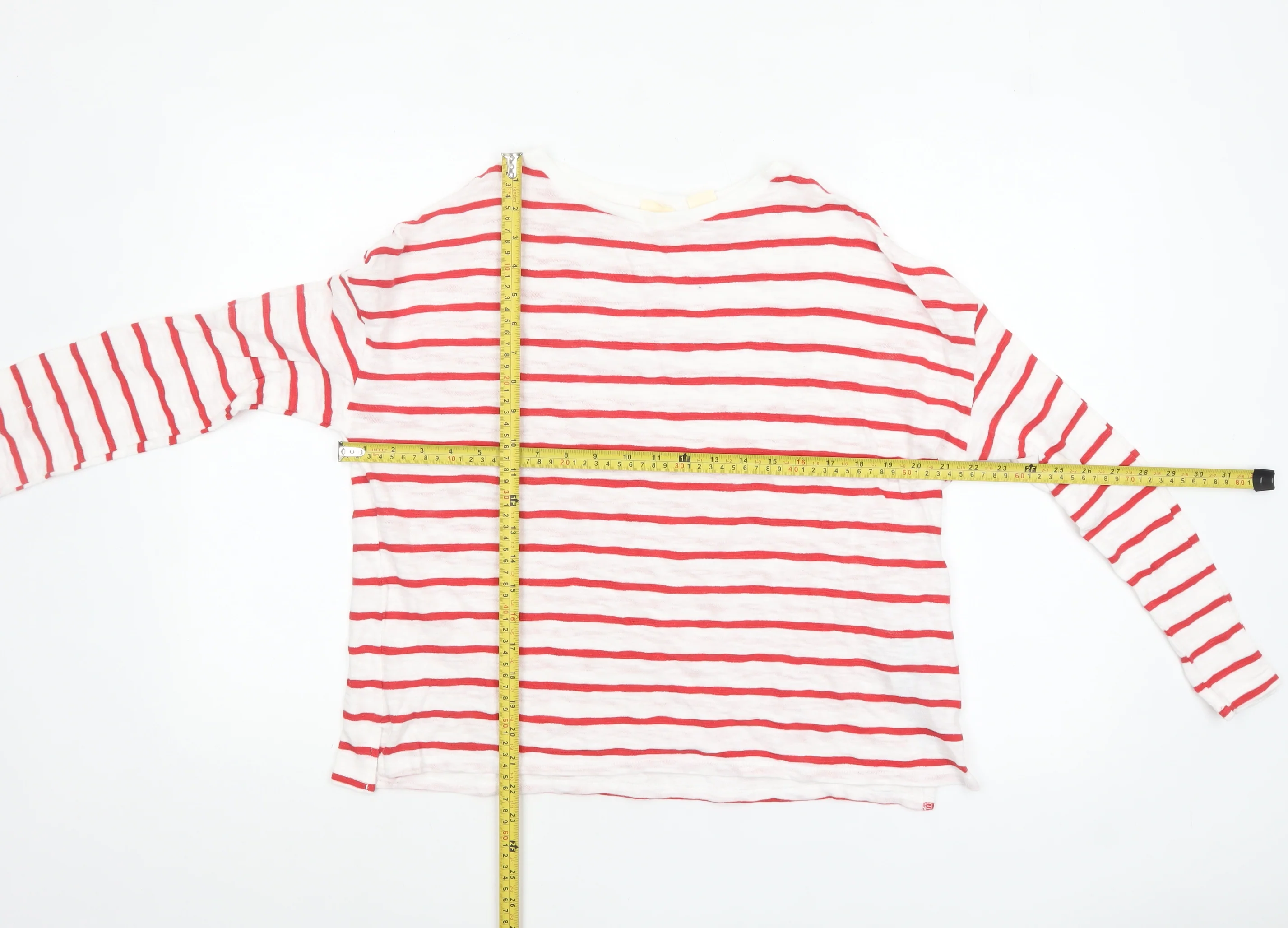 Levi's Women's Multicoloured Striped Long Sleeve Cotton T-Shirt Size S - Image 2