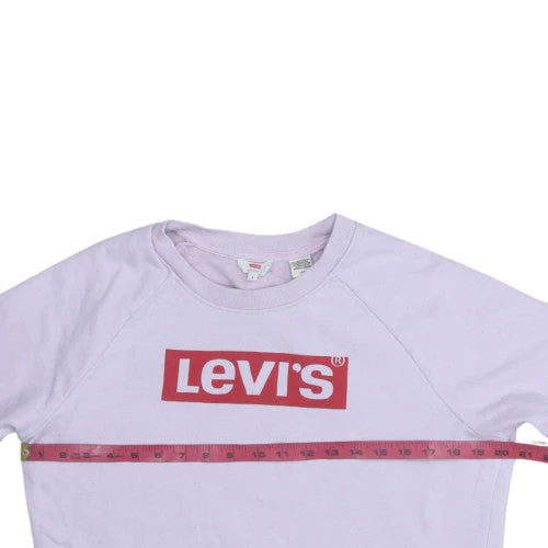 Levi's Women's Pink Crew Neck Pullover Sweatshirt Size S - Image 2