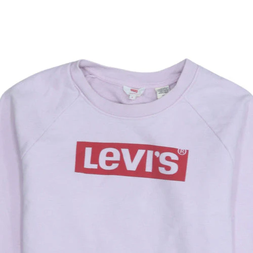 Levi's Women's Pink Crew Neck Pullover Sweatshirt Size S - Image 8