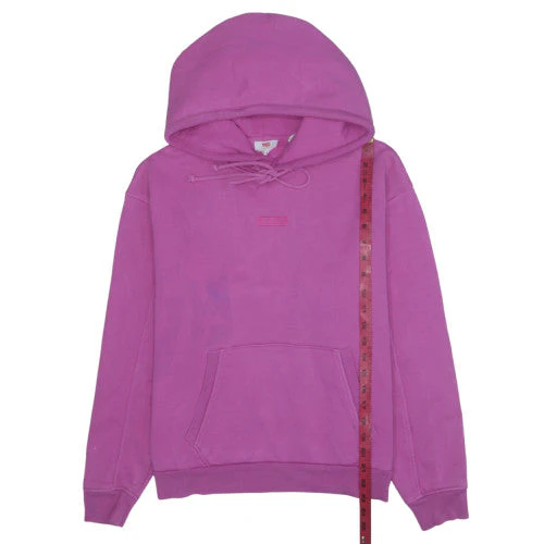 Levi's Womens Pink Pullover Hoodie Medium Cotton Casual - Image 3