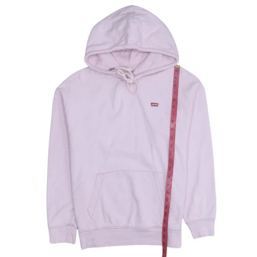 Levi's Womens Pink Pullover Hoodie Small Cotton Casual - Image 2