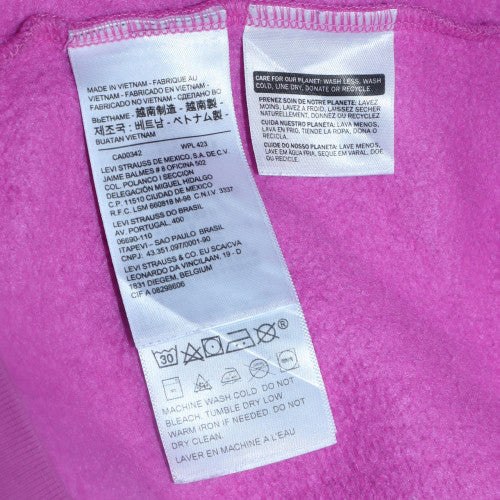 Levi's Womens Pink Pullover Hoodie XS Fleece Lined Casual Sweatshirt - Image 5
