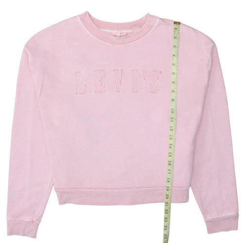Levi's Women's Pink XS Pullover Crew Neck Sweatshirt Classic Fit - Image 2
