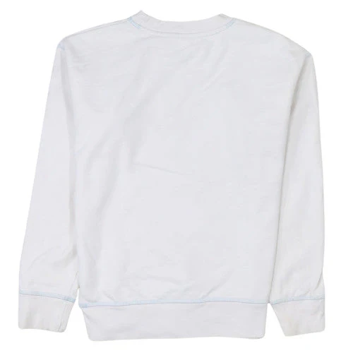 Levi's Women's White Cotton Crew Neck Pullover Sweatshirt XXS - Image 4