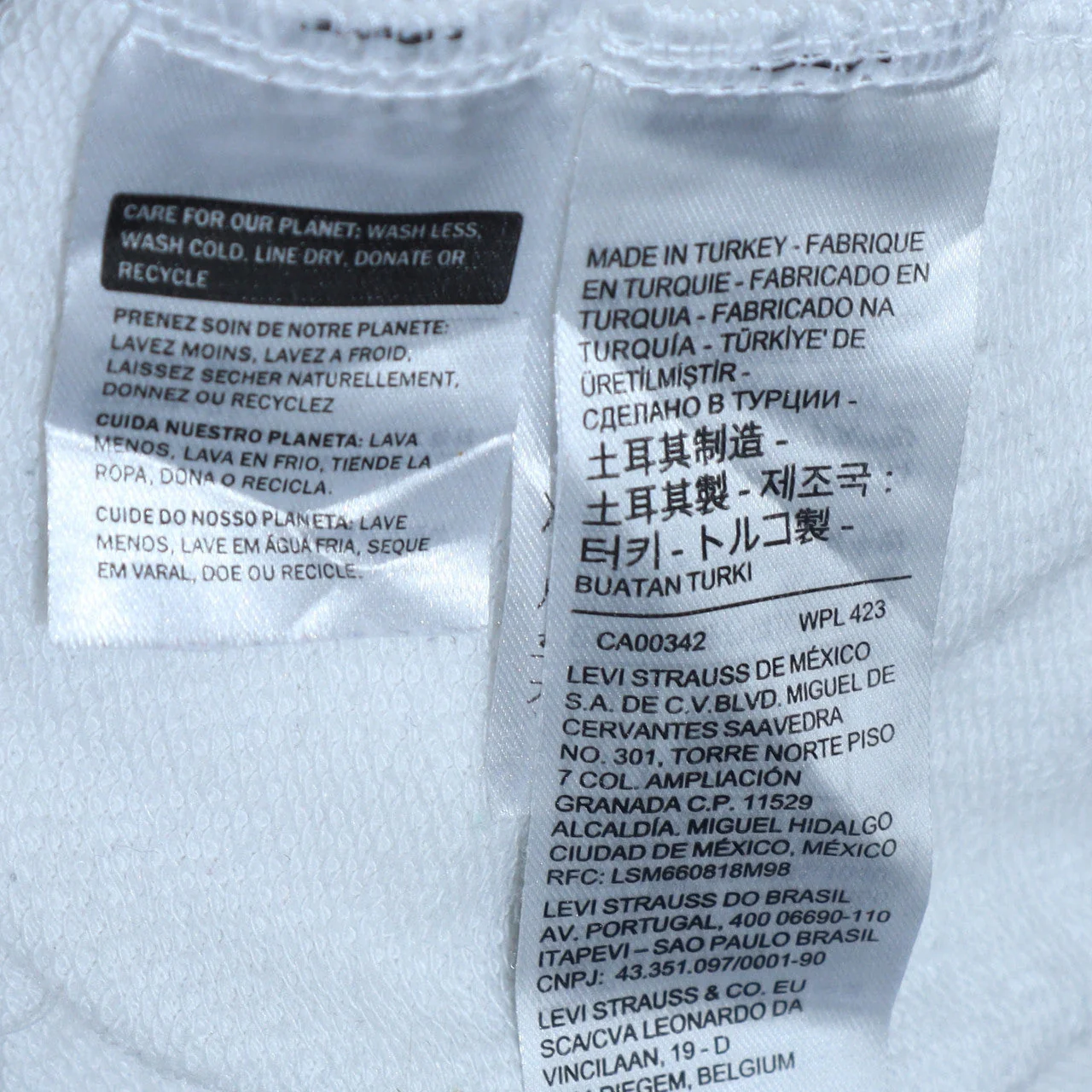 Levi's Womens White Logo Pullover Hoodie XS Cotton Casual - Image 6
