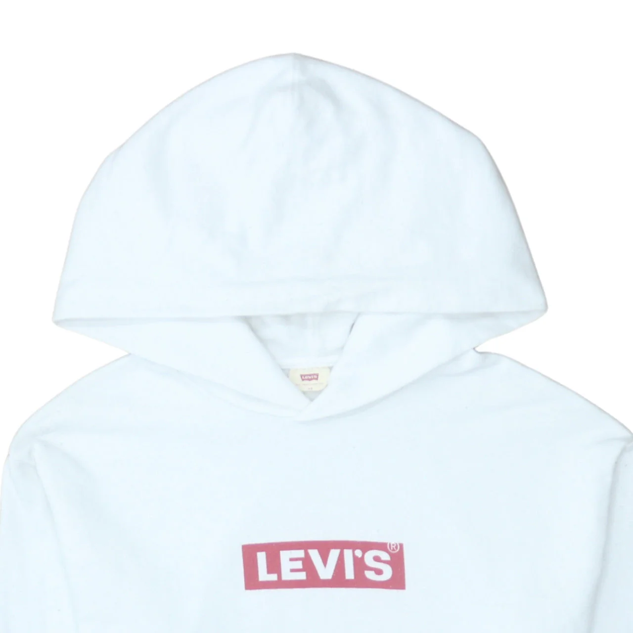 Levi's Womens White Logo Pullover Hoodie XS Cotton Casual - Image 7