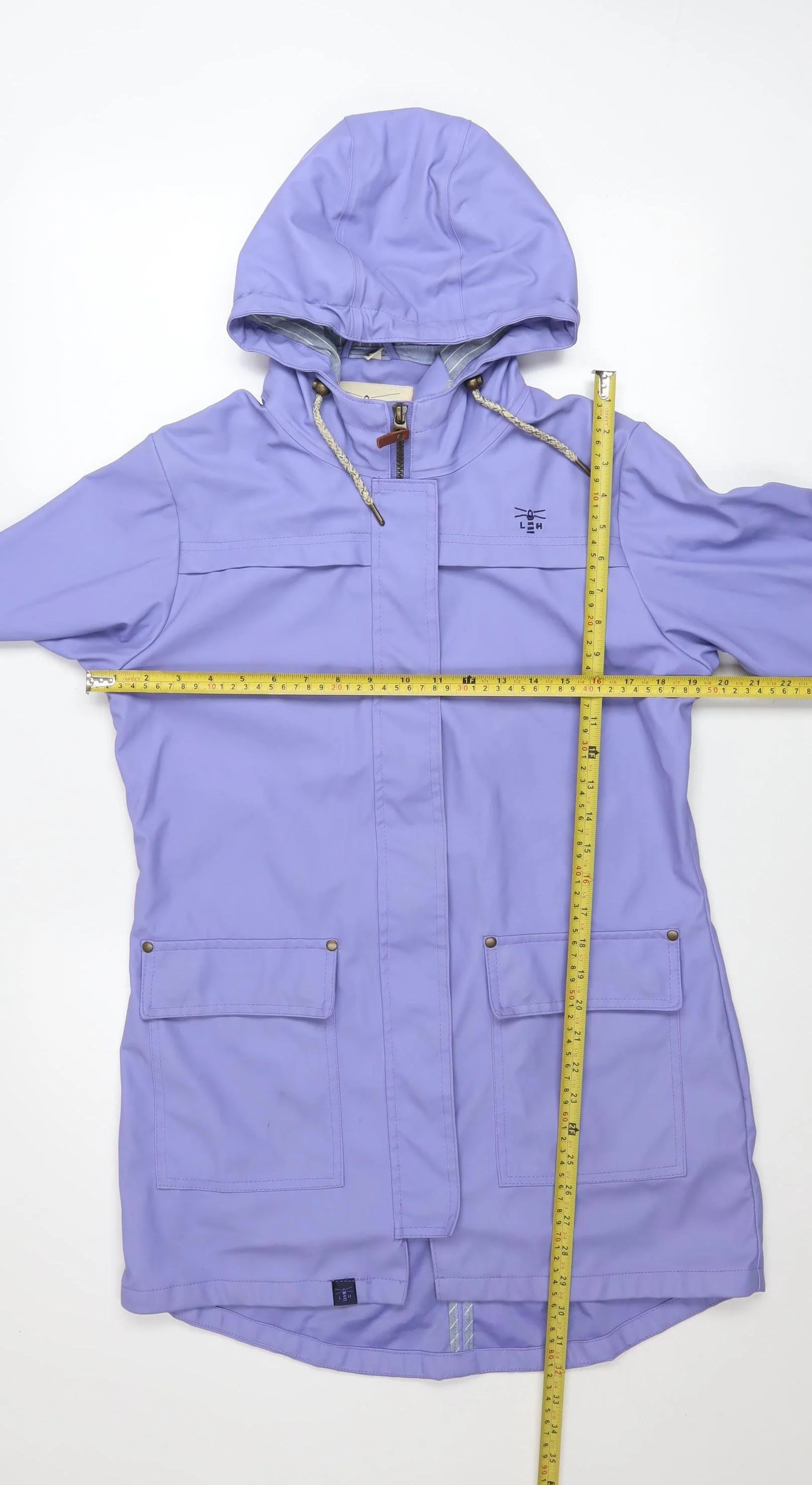 Lighthouse Womens Purple Waterproof Hooded Rain Coat Size 10 - Image 2