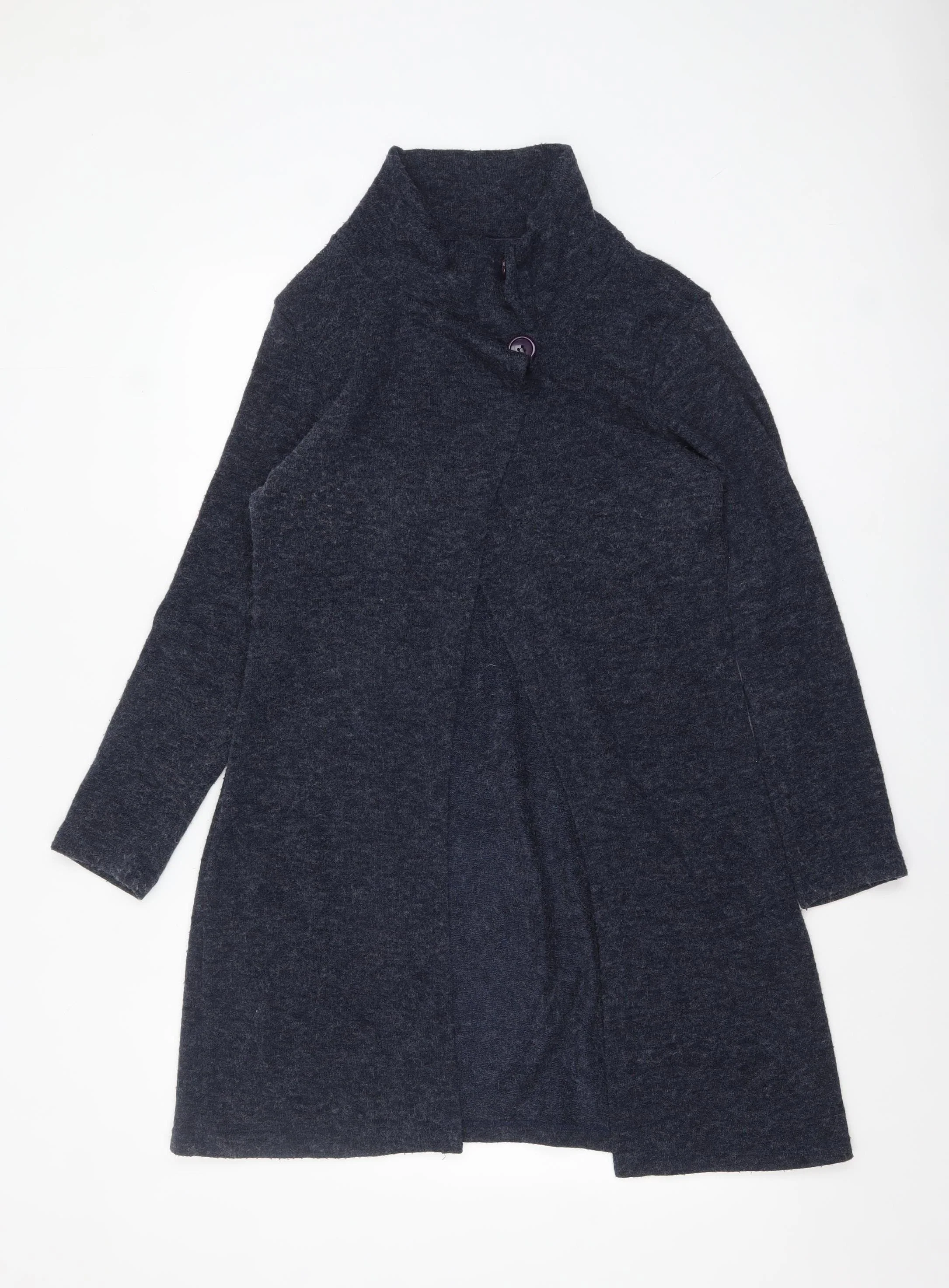 Lily and Me Women's Blue High Neck Long Sleeve Cardigan Size 12
